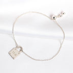 Personalised Sterling Silver Initials Padlock Bracelet