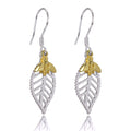 Abella Bee Earrings in Sterling Silver & Plated Gold