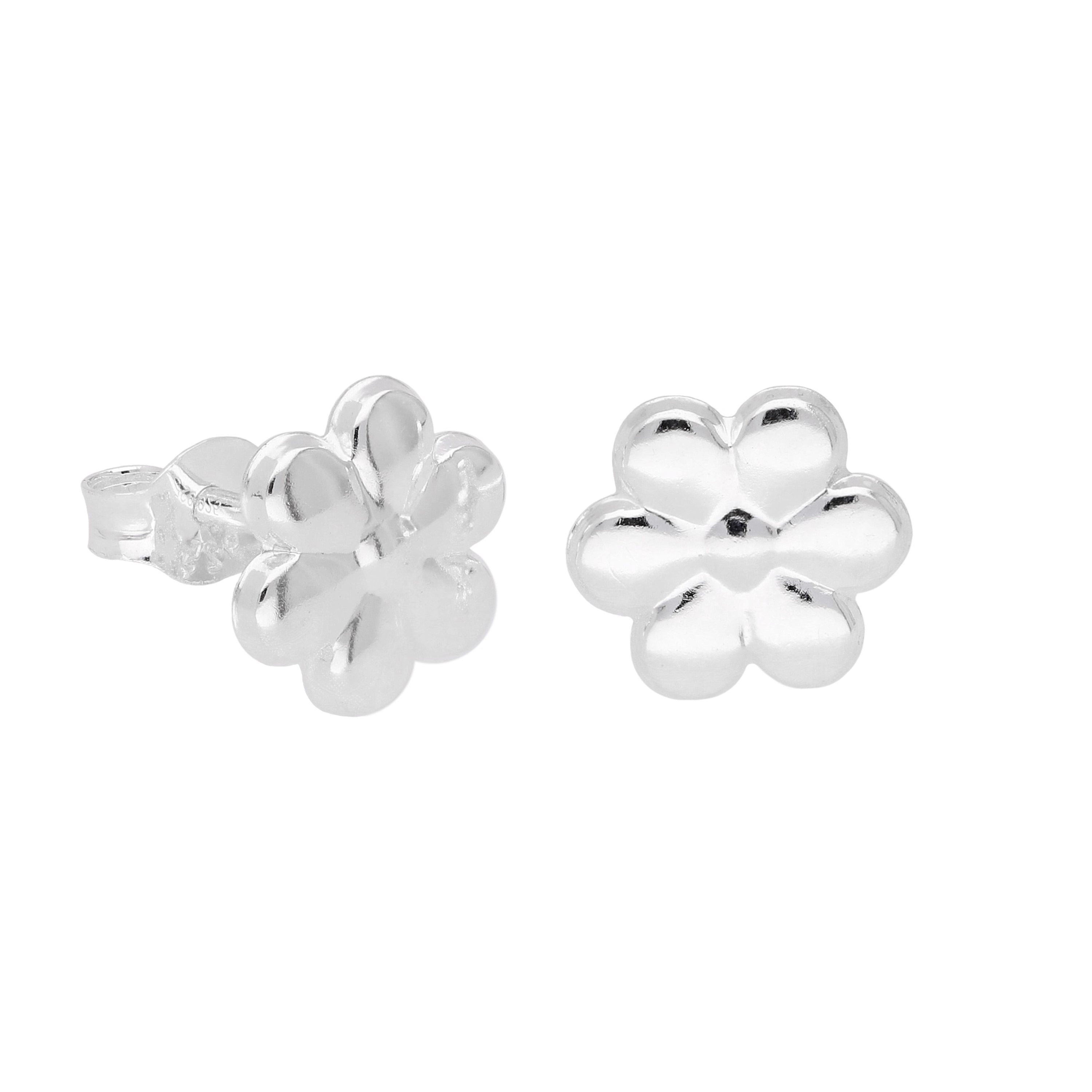 Sterling Silver Flower Stud Earrings