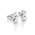 Sterling Silver Sitting Bunny Rabbit Stud Earrings