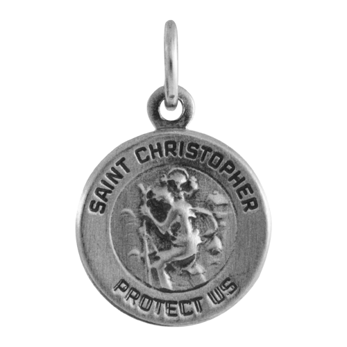 Sterling Silver St Christopher's Medal Charm
