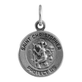 Sterling Silver St Christopher's Medal Charm
