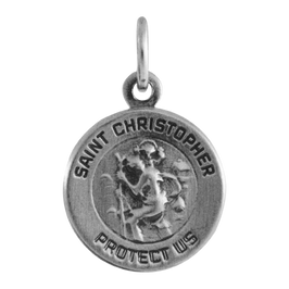 Sterling Silver St Christopher's Medal Charm