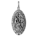 Sterling Silver St Christopher Medal Charm