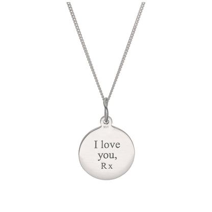 Personalised Sterling Silver St Christopher Necklace