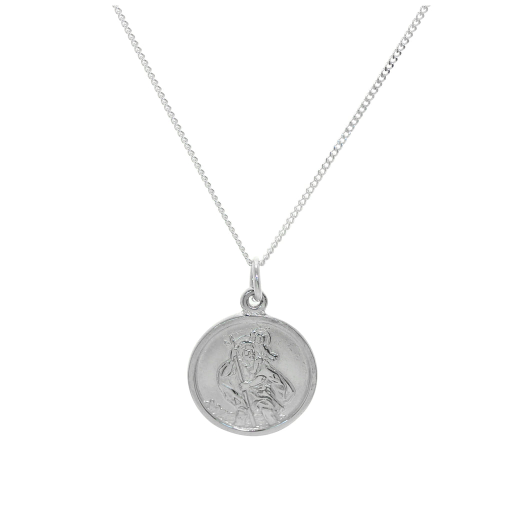 Personalised Sterling Silver St Christopher Necklace