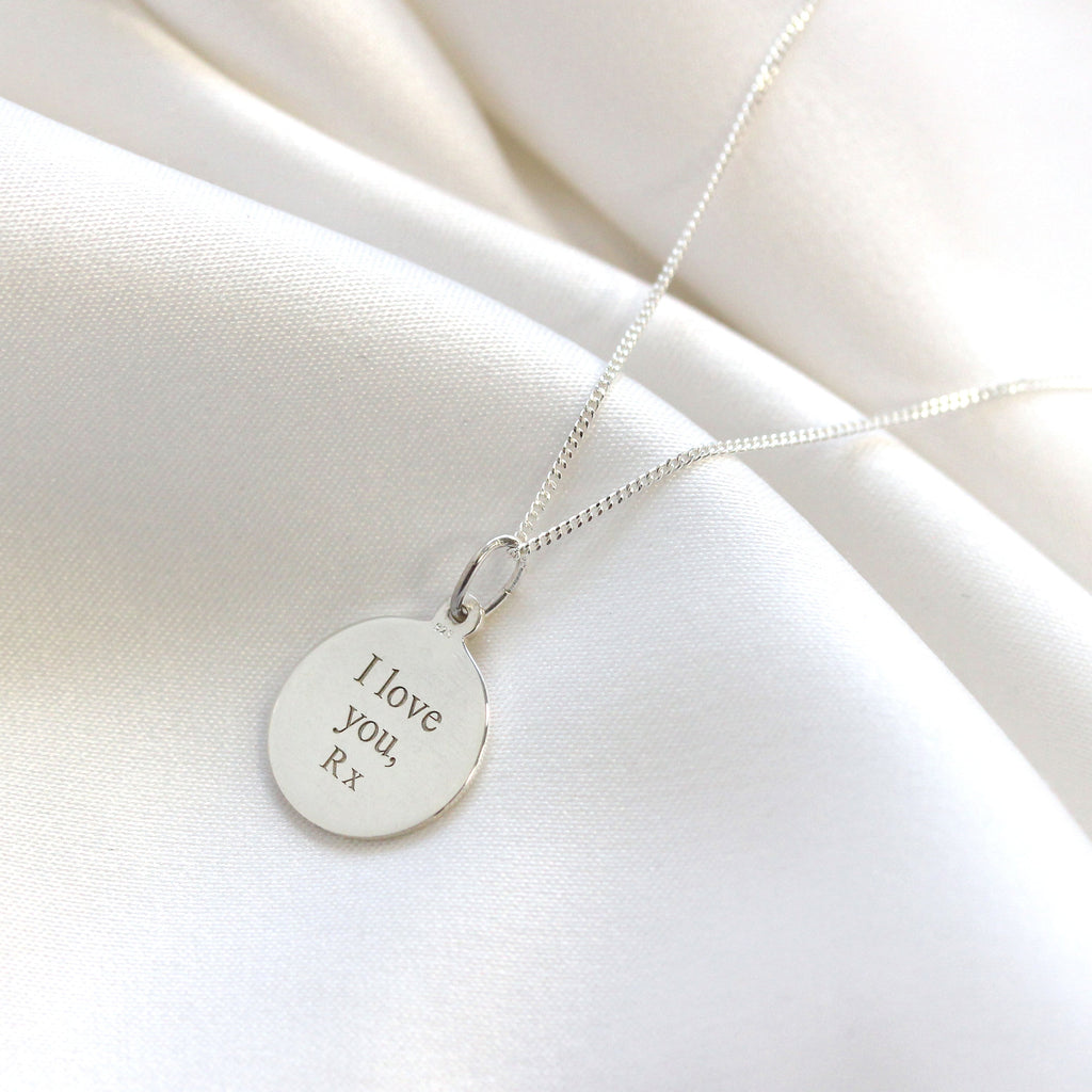 Personalised Sterling Silver St Christopher Necklace