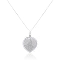 Personalised Sterling Silver St christopher Heart Necklace - 16 - 22 Inches