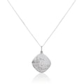 Sterling Silver Large Reversible Square Saint Christopher Pendant - 16 - 24 Inches