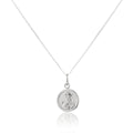 Sterling Silver Tiny Round Saint Christopher Pendant