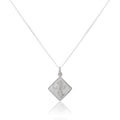 Sterling Silver Small Square Saint Christopher Pendant