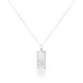 Sterling Silver Large Modern Saint Christopher Pendant - 16 - 24 Inches
