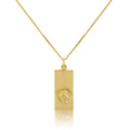 Large 9ct Gold Modern Saint Christopher Pendant - 18 - 20 Inches