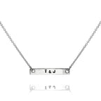 Personalised Sterling Silver Bar Necklace