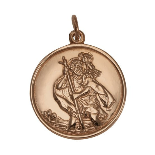 9ct Rose Gold St Christopher Pendant - jewellerybox