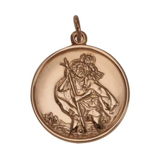 9ct Rose Gold St Christopher Pendant
