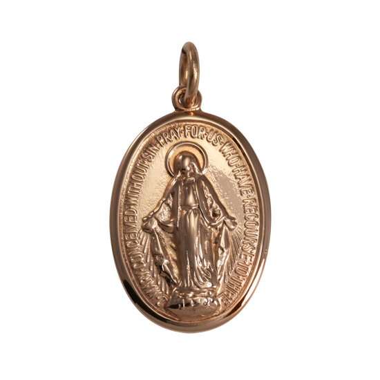 9ct Rose Gold Medal of the Immaculate Conception