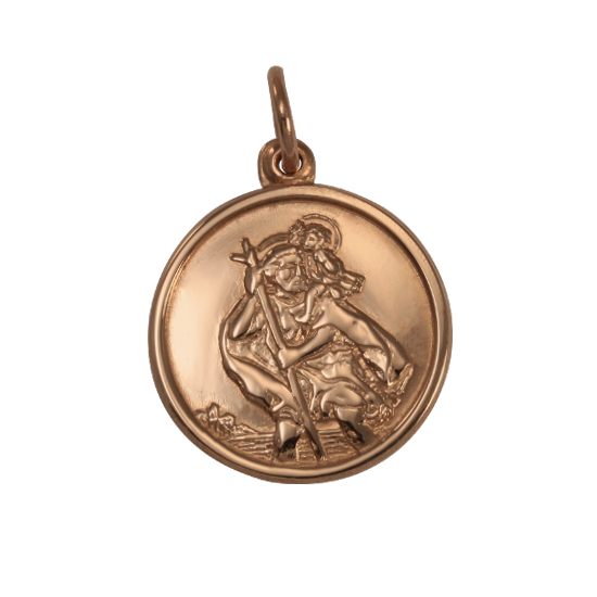 9ct Rose Gold St Christopher Pendant