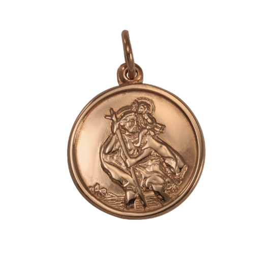 9ct Rose Gold St Christopher Pendant