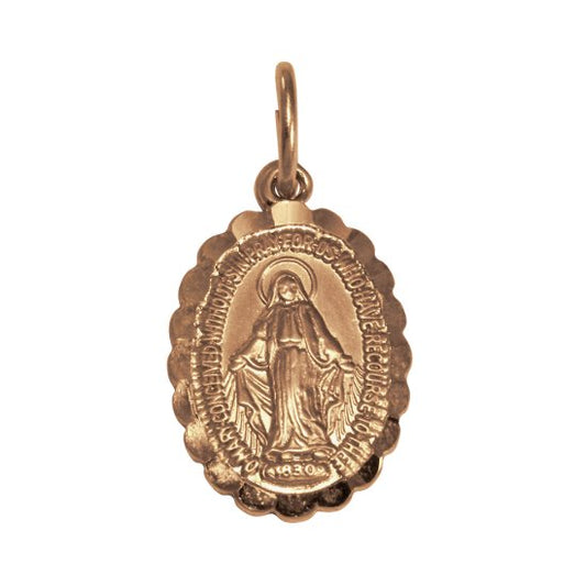 9ct Rose Gold Miraculous Medal - jewellerybox