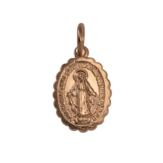 9ct Rose Gold St Mary Pendant