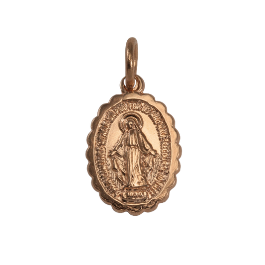 9ct Rose Gold St Mary Pendant