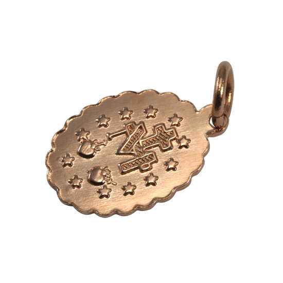 9ct Rose Gold St Mary Pendant