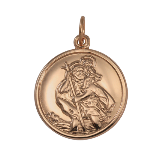 9ct Rose Gold St Christopher Pendant