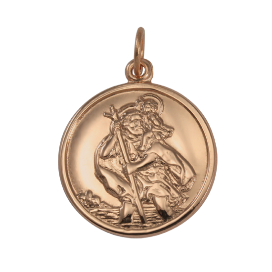 9ct Rose Gold St Christopher Pendant