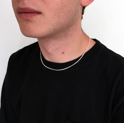 Sterling Silver Diamond Cut Curb Chain