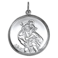 Sterling Silver St Christopher Pendant - Polished or Matt