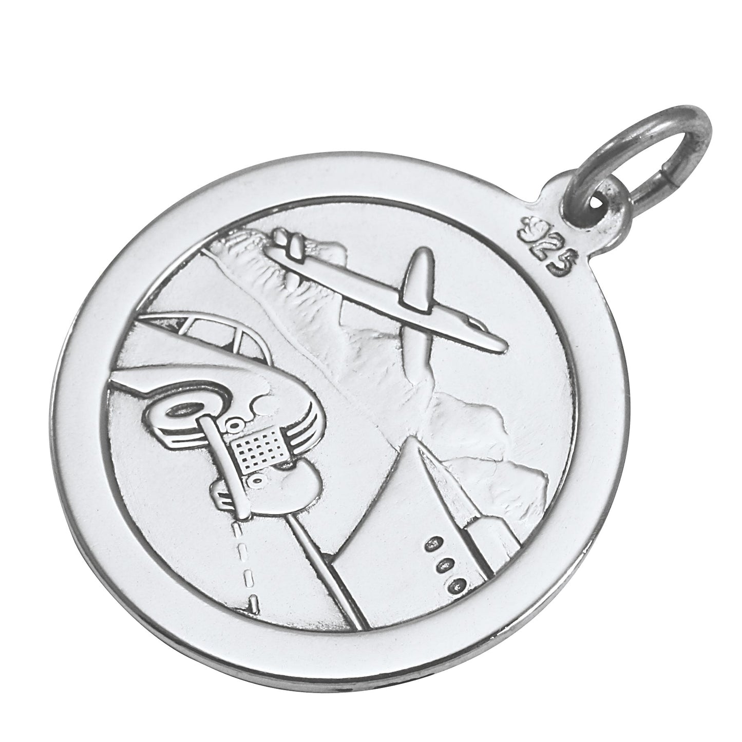 Sterling Silver St Christopher Pendant - Polished or Matt