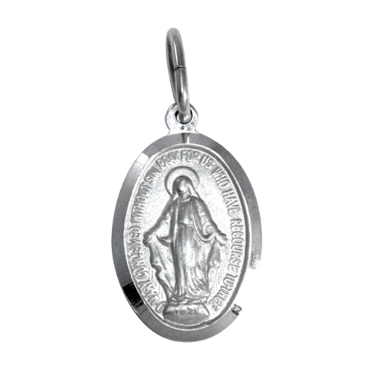 Sterling Silver Miraculous Medal - Polished or Matt