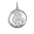 Sterling Silver St Christopher Pendant - Polished or Matt