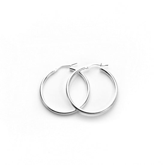Sterling Silver 2mm Hoop Earrings