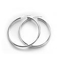 Sterling Silver Plain 3mm Round Hoop Earrings