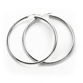 Sterling Silver Plain 3mm Round Hoop Earrings