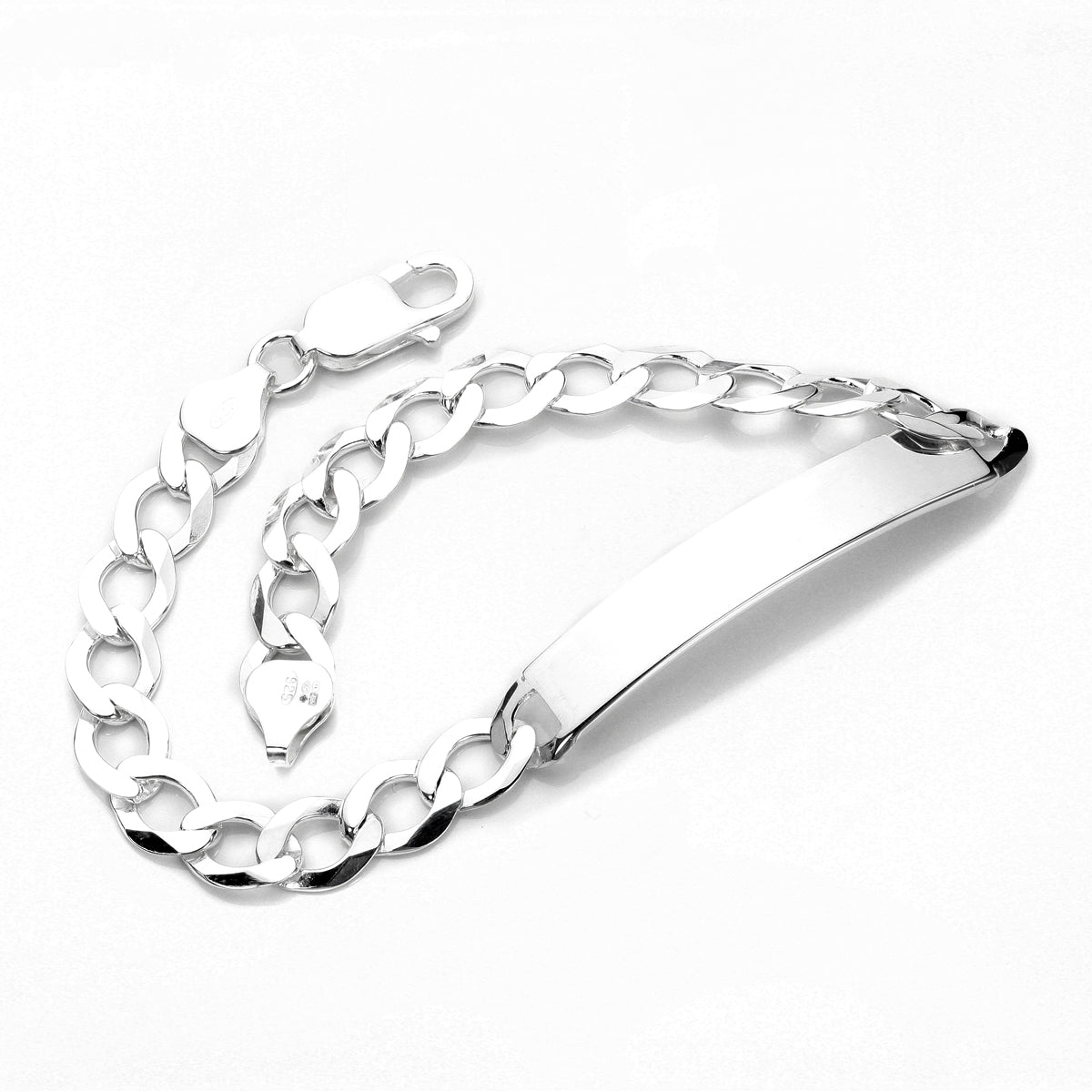Sterling Silver Gents ID Plate Bracelet