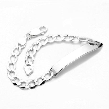 Sterling Silver Gents ID Plate Bracelet