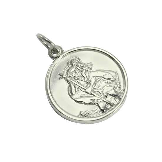9ct White Gold St Christopher Pendant