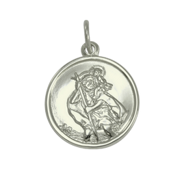 9ct White Gold St Christopher Pendant