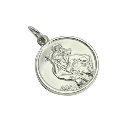 9ct White Gold St Christopher Pendant