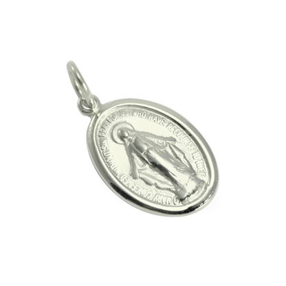 9ct White Gold Miraculous Medal