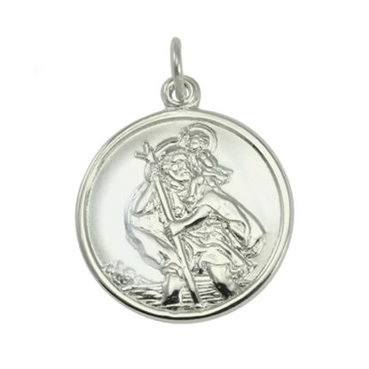 9ct White Gold St Christopher Pendant