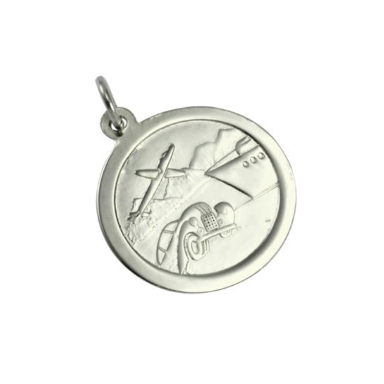 9ct White Gold St Christopher Pendant