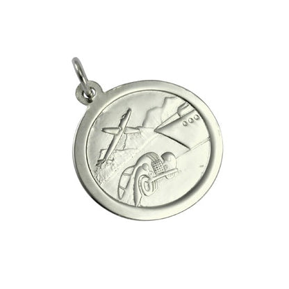 9ct White Gold St Christopher Pendant