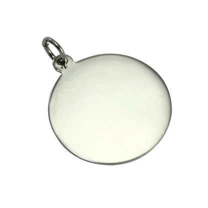 9ct White Gold St Christopher Pendant with Plain Back