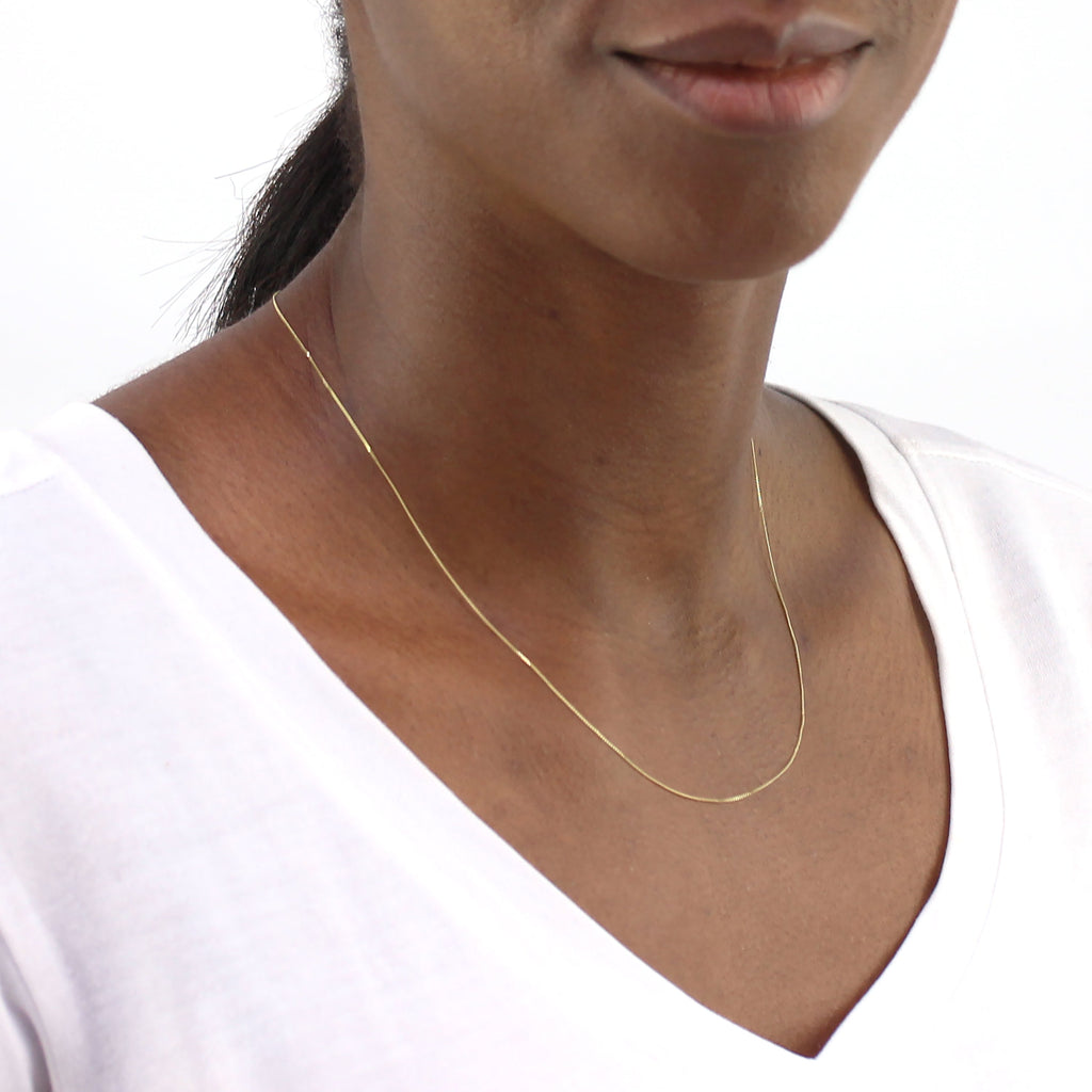 9ct Gold Diamond Cut Curb Chain Necklace