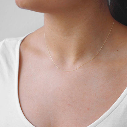 9ct Gold Diamond Cut Curb Chain Necklace