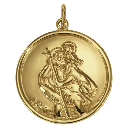 9ct Gold St Christopher Pendant - jewellerybox